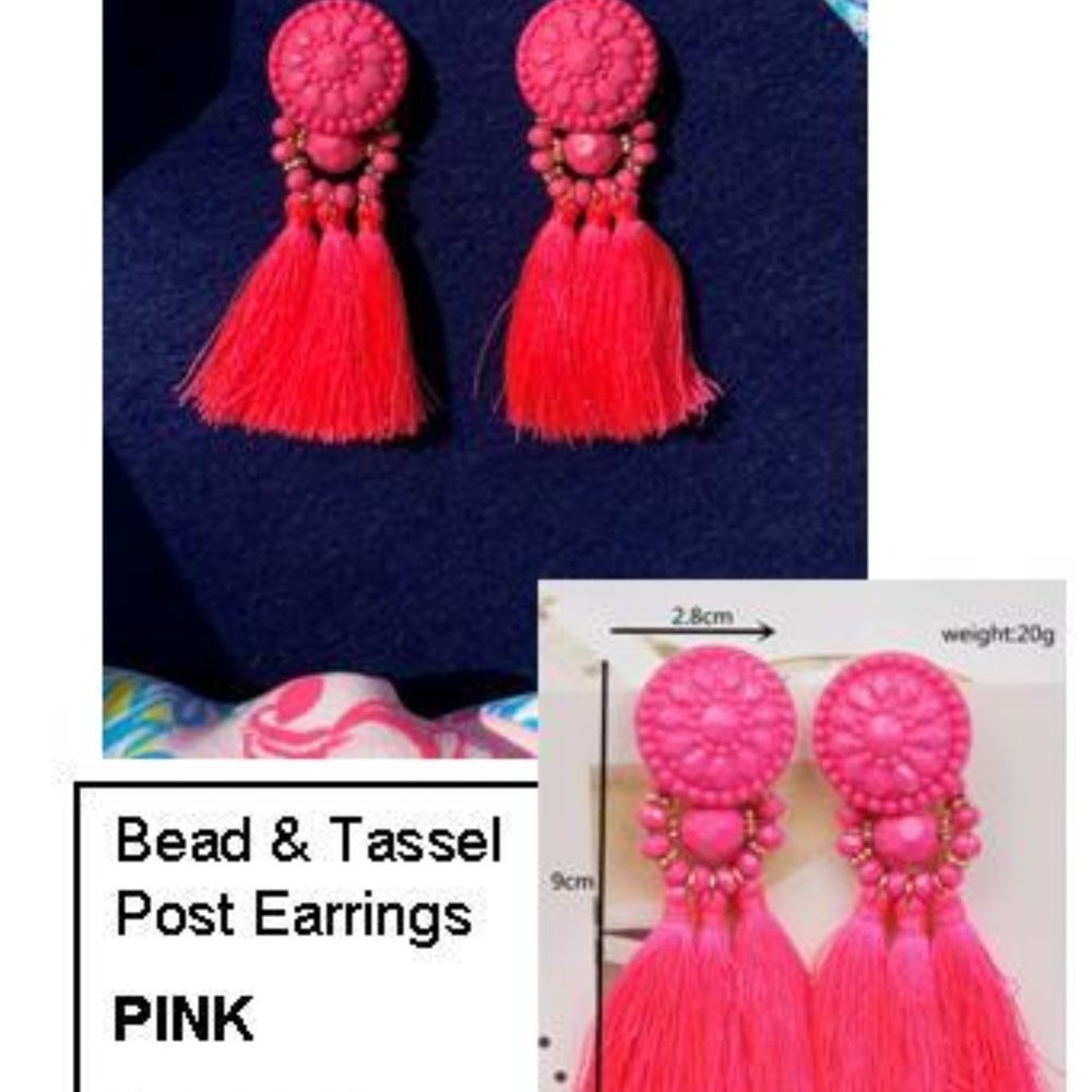 LP Inspired Tassel POST Earrings